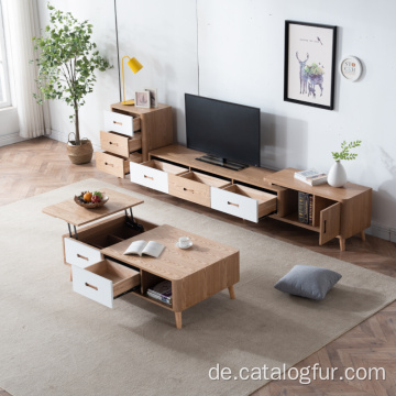 Recyceln Sie modernen Holz-TV-Schrank / Holz-Wohnzimmermöbel-TV-Ständer mit Schrank
